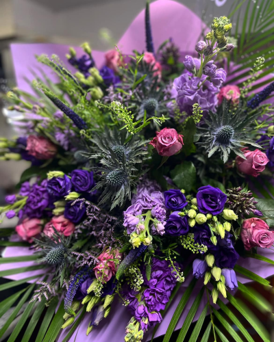Cool Breeze - This classical stylish collection of flowers, make this hand tied the perfect gift. Flowers professionally arranged and delivered by a local florist.