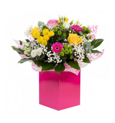 Mamma Mia - Bright and vibrant selection of flowers beautifully presented in a gift box