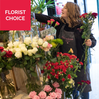 Valentine’s Florist Choice Flowers - Let the experts work their magic with a unique Valentine’s Day gift wrap.